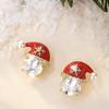 Элегантные красные рождественские серьги-подвески - Высококлассный нишевый дизайн 2025 года для женщин