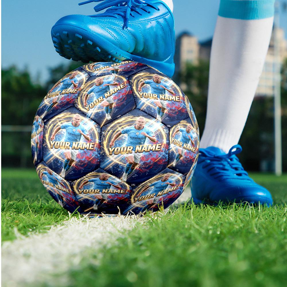 Erling Haaland Fashion Size 5 Football Wearproof Non‑Slip Soccer Ball For Sports Training Entertainment Use