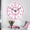 8-дюймовые простые настенные часы для раннего обучения, креативные, для детской комнаты, стереоцифры, бесшумные, разноцветные, домашний декор, стильный внешний вид