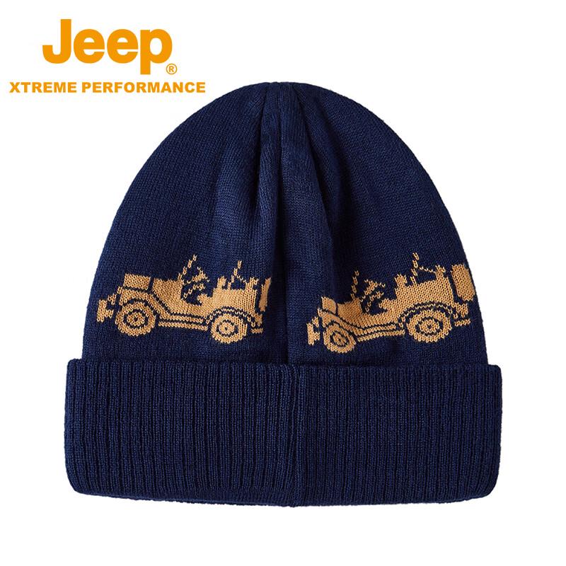 Jeep Мужская зимняя теплая вязаная шапка