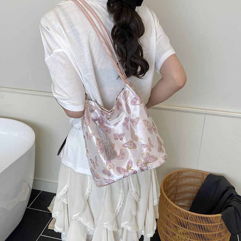 Женская сумка Сумка подмышку Премиальная сумка подмышку Новая вышитая сумка-ведро Модная сумка через плечо