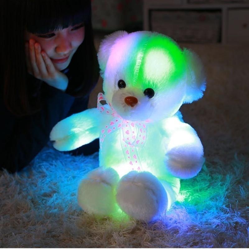 Мягкие медведи, игрушки, светодиодная вспышка, плюшевые куклы, домашний декор, детские игрушки, подарки