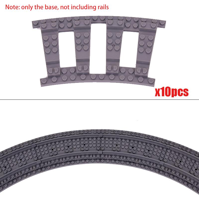 MOC городской поезд, железнодорожный переезд, гибкие рельсы, раздвоенные прямые изогнутые рельсы, переключатель, строительные блоки, кирпичи, креативные игрушки «сделай сам»