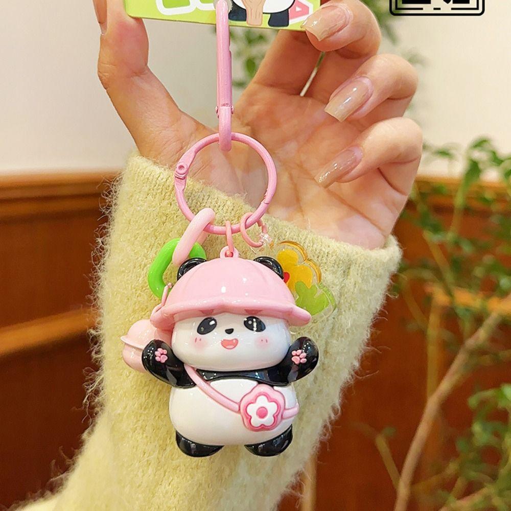 Creative Cartoon Panda Keychain Cute Key Ring Hanging Accessories Bag Pendants  Small Gifts