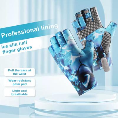 1 пара солнцезащитных перчаток UPF 50+, перчатки для рыбалки без пальцев, защита от УФ-лучей, дышащие водонепроницаемые перчатки для рыбалки, мужские/женские перчатки для каякинга, пешего туризма