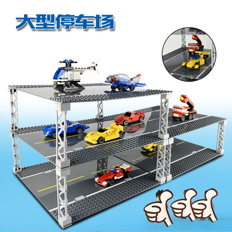 Городская дорога, улица, базовая пластина, прямой перекресток, изгиб, Т-образный перекресток, строительные блоки 8810 8811, совместимые с базовой пластиной, классические кирпичики.