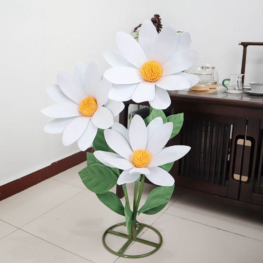 Новый 45 см Искусственный Маргариток ЭВА Гигантские Искусственные Цветы DIY Приветственный Цветок Реквизит для Цветочной Выставки