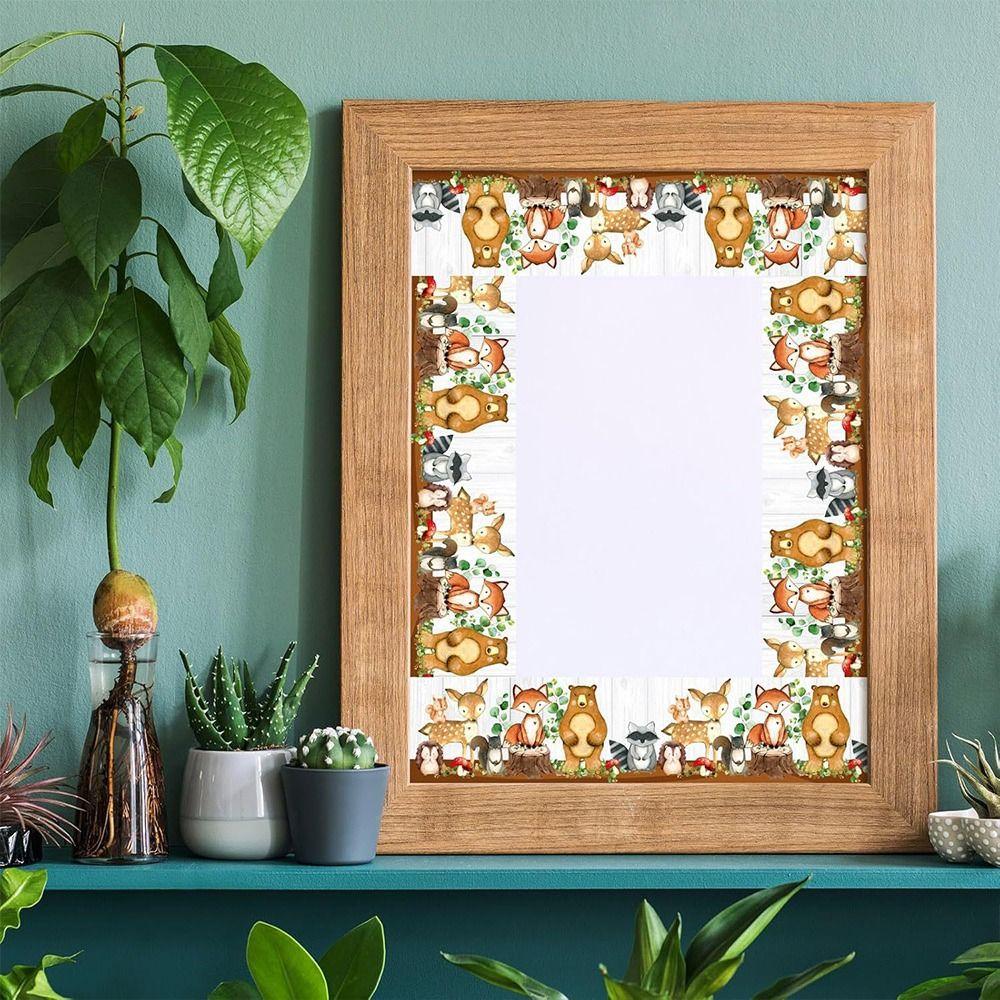 Цветная Кайма с Бантами Декоративная Наклейка Самоклеящаяся DIY Наклейки на Рамку Плаката Цветочные Декоративные Наклейки на Черную Доску