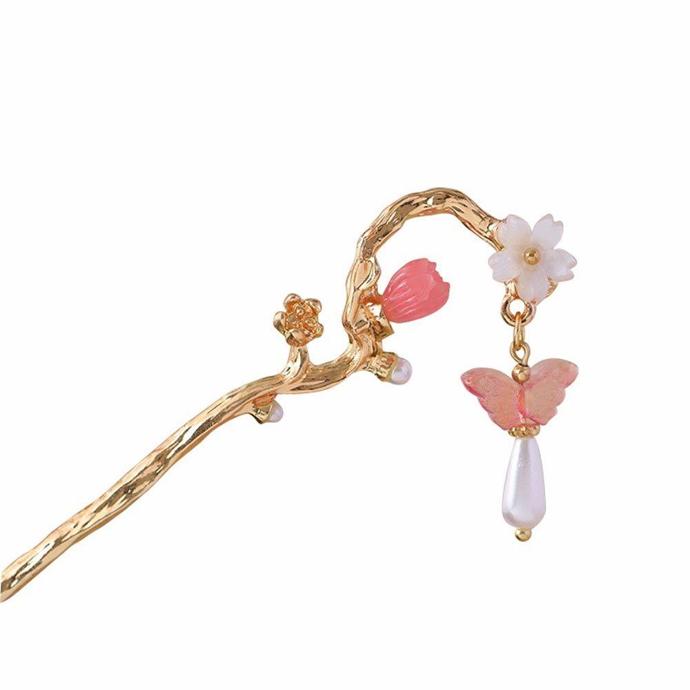 Pendent Tassel Pearl For Girls Chinese Hair Fork Korean Hanfu Hairpins Women Hair Sticks Hair Clip