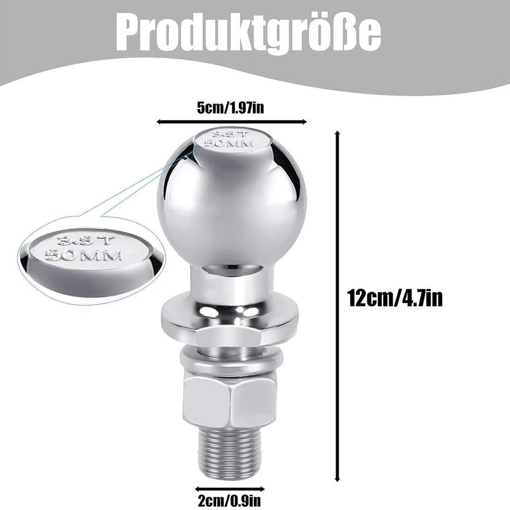 2 Inch Ball Hitch 2-Inch Diameter Hitch Heads Tow Balls Heavy Duty RV Trailer Hitch Ball Hitch Accessories 7 700 Lbs For Marine