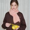 Knitted Scarf Women 35% Wool Winter Warm Scarves Bright Stripe Design Thickened Shawl Soft Triangle Pashmina Neck