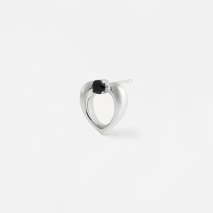 black onyx heart earrings
