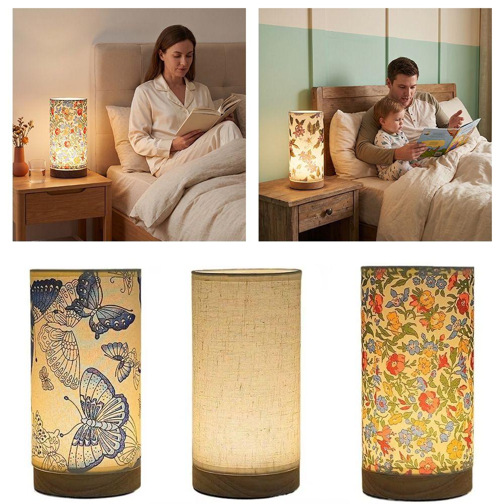 Wooden Bedside Night Lamp LED Table Lamp Simple Desktop Decoration Lamp Bedroom