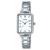 Round Square Silver White Watch LTP-V009D-7E