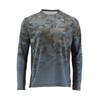 SIMMS camouflage fishing suit Luya long-sleeved crew neck T-shirt men's summer sunscreen suit quick-drying breathable fishing suit