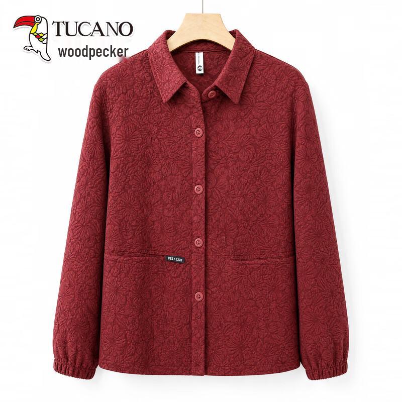 Tucano Women's Floral Print Collared Spring/Autumn Casual Jacket