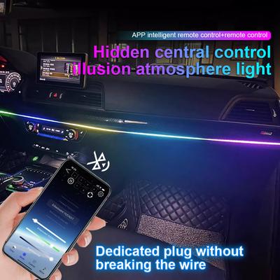 Легкая установка Автомобильные атмосферные огни Универсальная светодиодная симфоническая RGB лампа атмосферы Акриловая подсветка USB APP Пульт дистанционного управления Аксессуары для интерьера