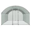 VEVOR Large Metal Chicken Coop 3 x 3.97 x 2 m Walk-in Chicken Run House, Doom Roof Hen House Enclosure with Cover and Security Lock