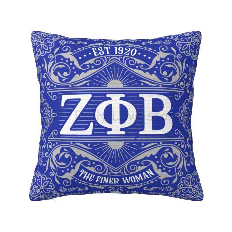 Zeta Phi Beta Print Pillow Cover Cushion Cover for Home Office Car Soft Cozy Polyester Pillow Case Throw Pillowcase x Inch