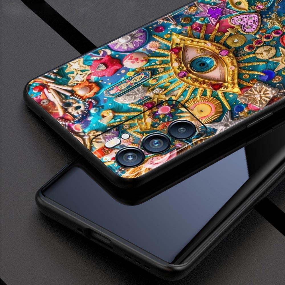 Модный Чехол для Телефона с Ресницами для Oppo A17 A31 A54 A57 A78 A79 A98 Find X5 X6 Reno 6 7 8 10 11 12 13 F Pro 5G Мягкий ТПУ Чехол