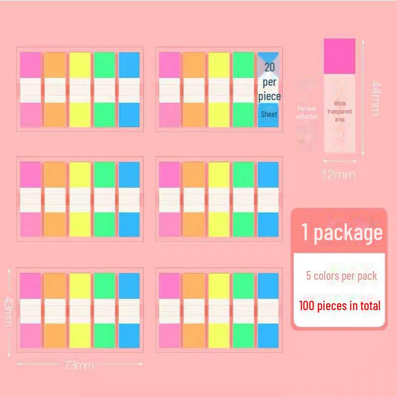 Съемные цветные наклейки-индексы: Маленькие свежие студенческие маркеры и стикеры
