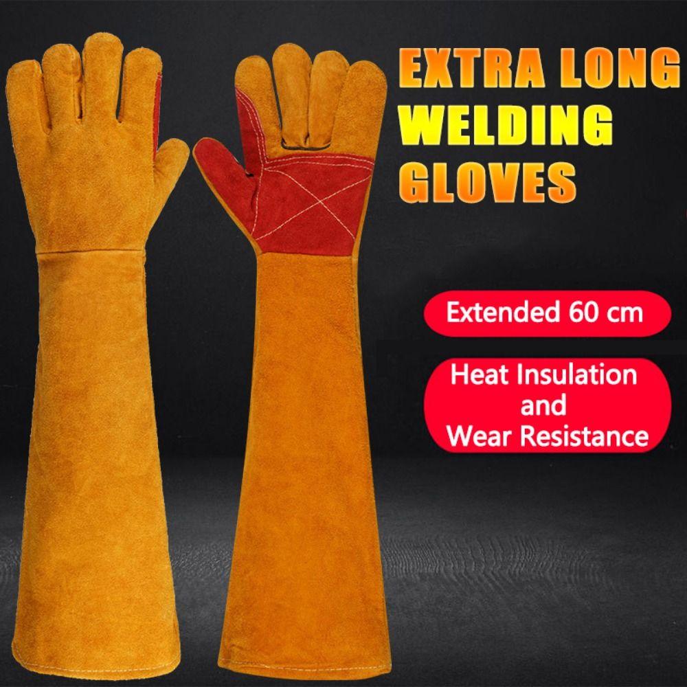 Lengthen 60cm Work Safety Gloves Comfortable Leather Working Gloves Farms