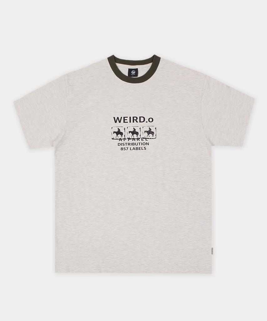 CAMEL WORK Wealdo Футболка с коротким рукавом в полоску (Овсянка)