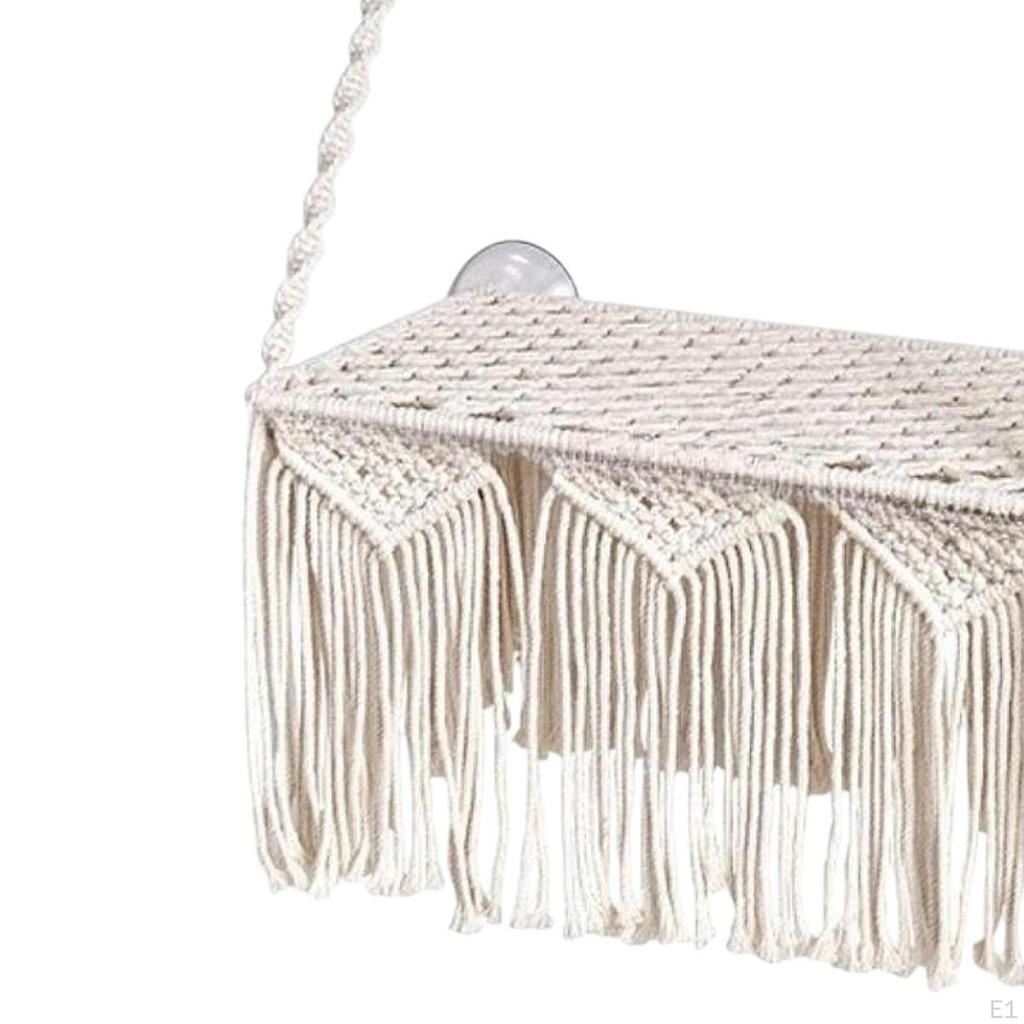 Гамак для кошек, сидение для отдыха на окне, экономящее место, мягкая подушка премиум-класса в стиле бохо, прочная для домашних питомцев