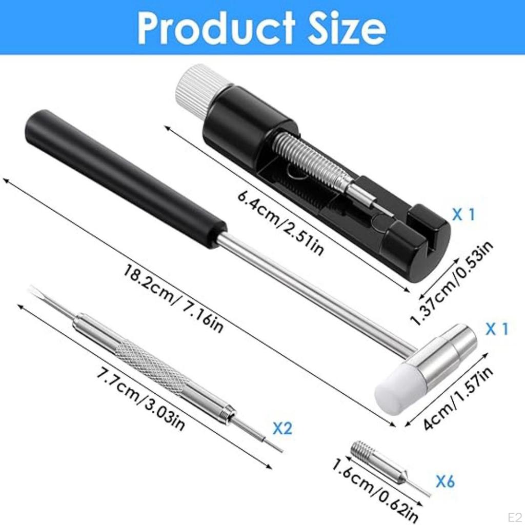 Набор инструментов для снятия звеньев часов, Съемник ремешка часов, Замена, Запасные штифты, Регулировка размера браслета