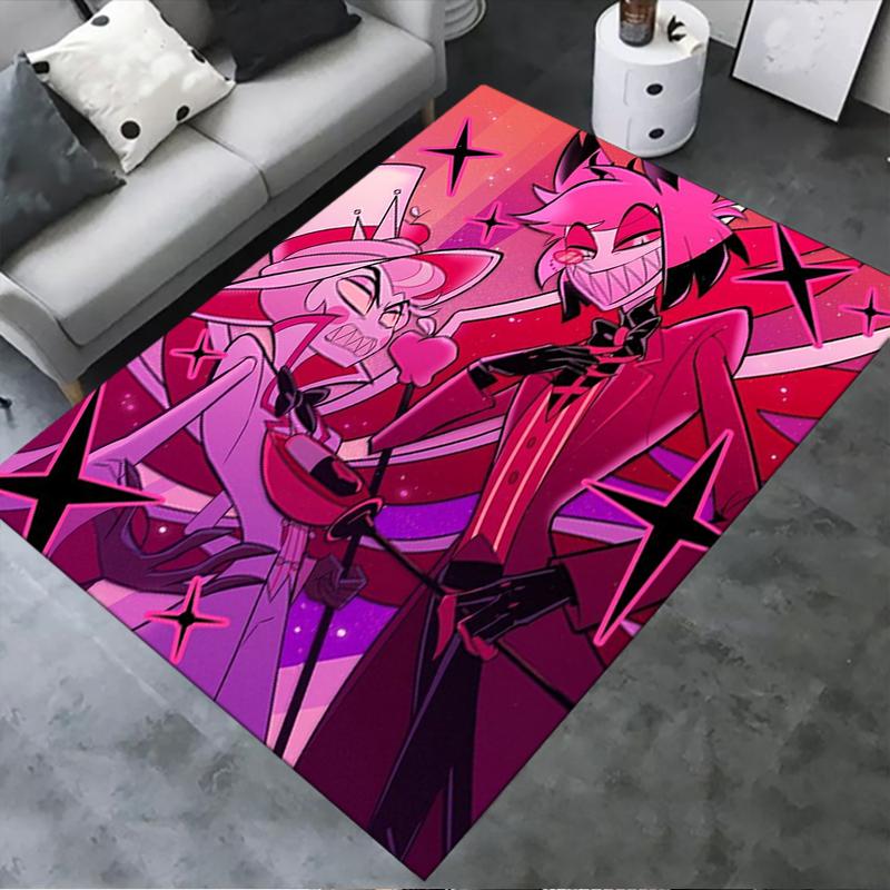 2025 New Hazbin Hotel Alastor anime Carpet Rug for Living Room Bedroom Home Sofa Decoration,Kids play Non-slip Floor Mat 32
