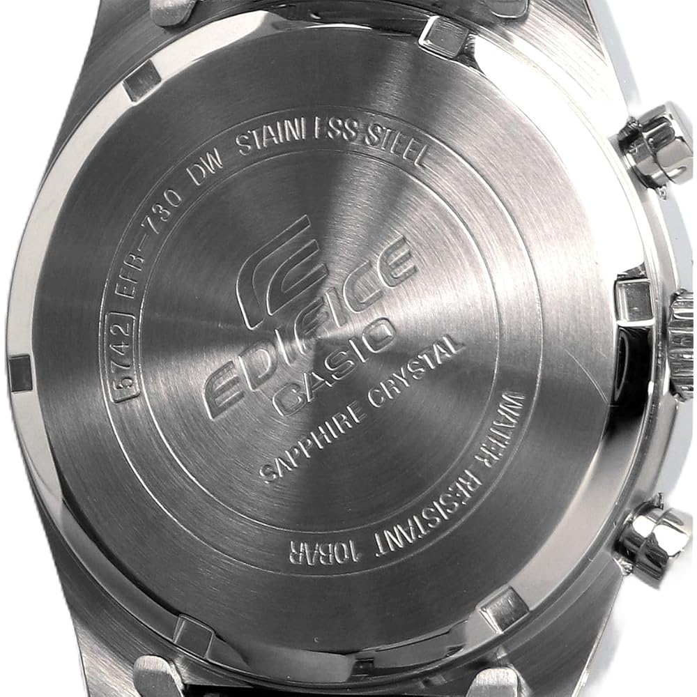 Мужские часы Casio Edifice с хронографом EFB-730D-1AV Сапфировое стекло Черная нержавеющая сталь