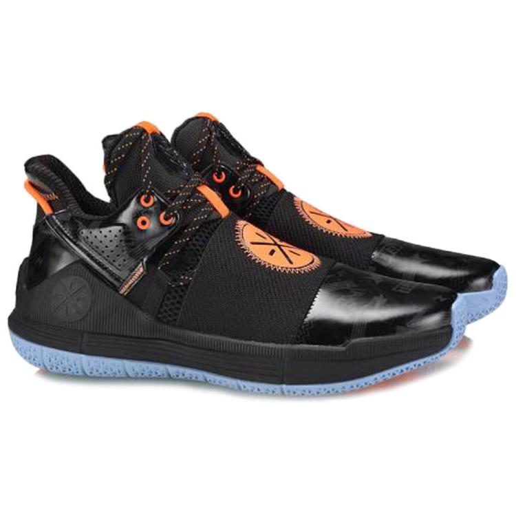 Li Ning WADE SHADOW Нескользящие Легкие Средние Баскетбольные Кроссовки Мужские Черные ABPQ007-4
