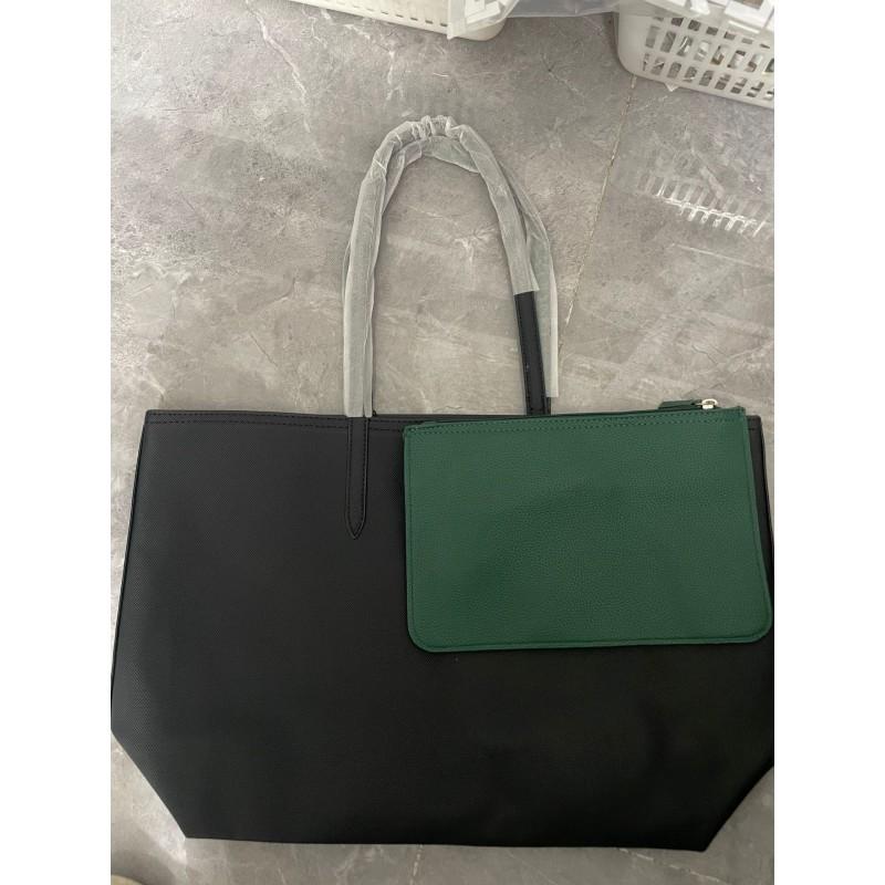 Large Capacity Dual-Side Reversible Shoulder Tote Bag Women Spacious Crossbody Shopper With Zippered Pockets Phone