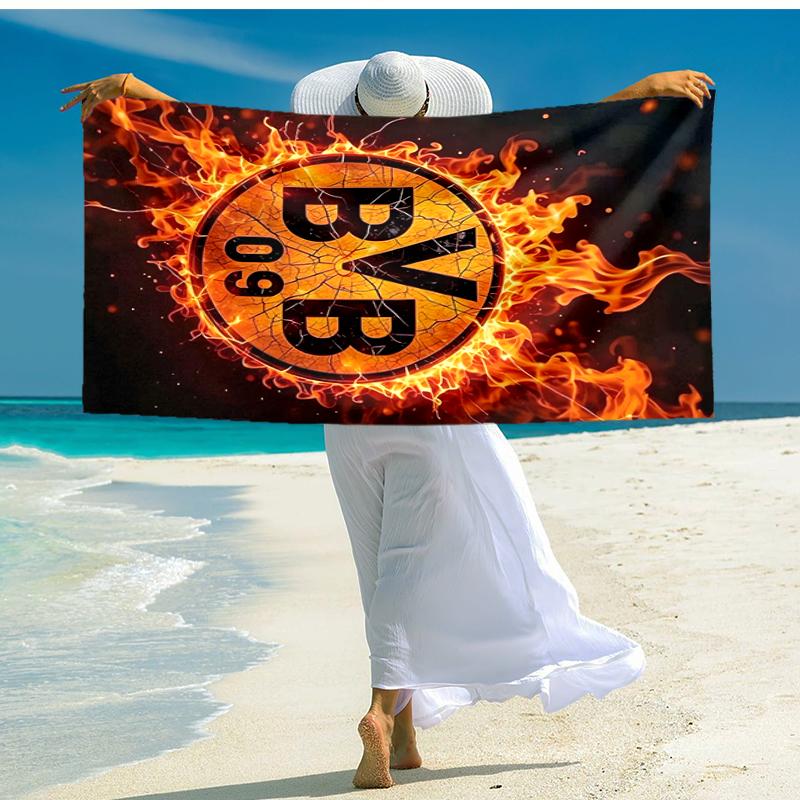 1pc B-BVB Beach Towel, Comfortable and Thick, and Swimming/Bath/Picnic/Camping Towel, Suitable for Seaside Beaches