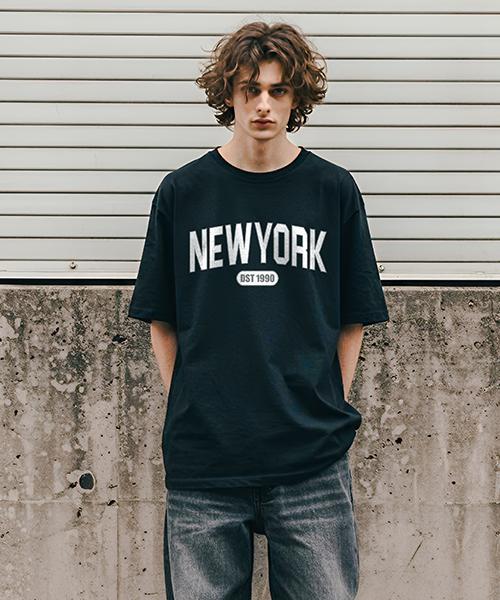 CRISCELO New York Old School T-Shirt Wt_Black 20S Oversized Fit