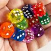 10pcs Acrylic Transparent Crystal Colored Dice Digital Dice for KTV Family Games Bar Club Party