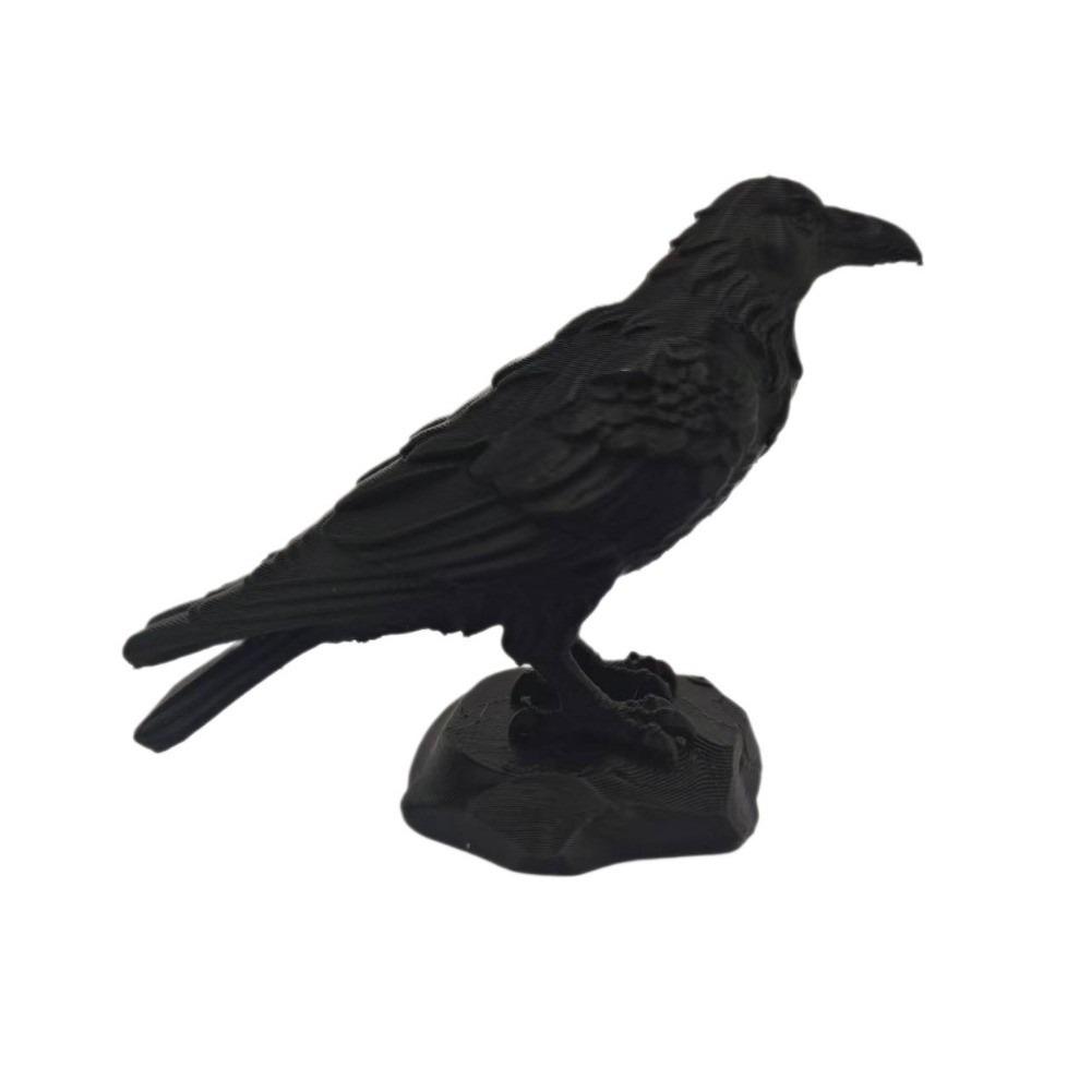 3D Printed Simulation Crow Model Raven Prop Bird Ornaments Craft Crow Statue Crafts Farm