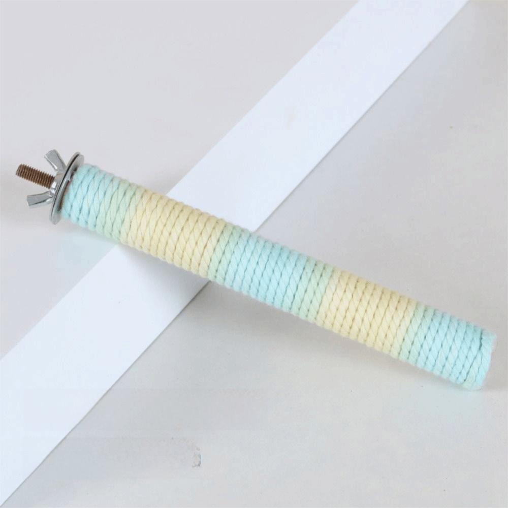 Cotton Rope Parrot Standing Perch Comfortable Grip Bird Teeth Chew Pole Bird Grinding Stand Conure