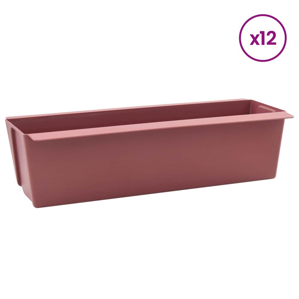 Flower Boxes for Euro Pallets 12 pcs Brown 36.5 x 14 x 9.5 cm