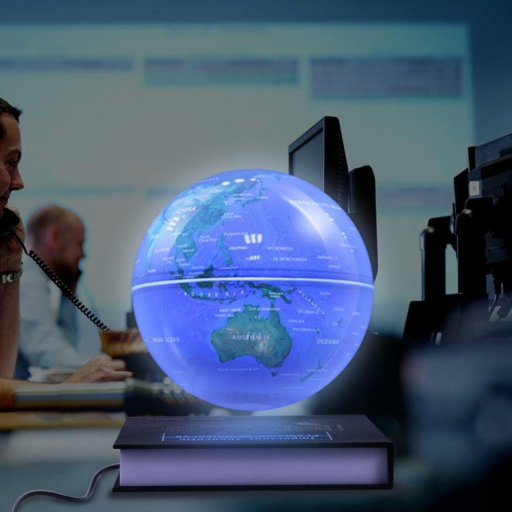6-дюймовый плавающий магнитный левитационный шар вращающаяся светодиодная Земля для занятий в классе и украшения офиса