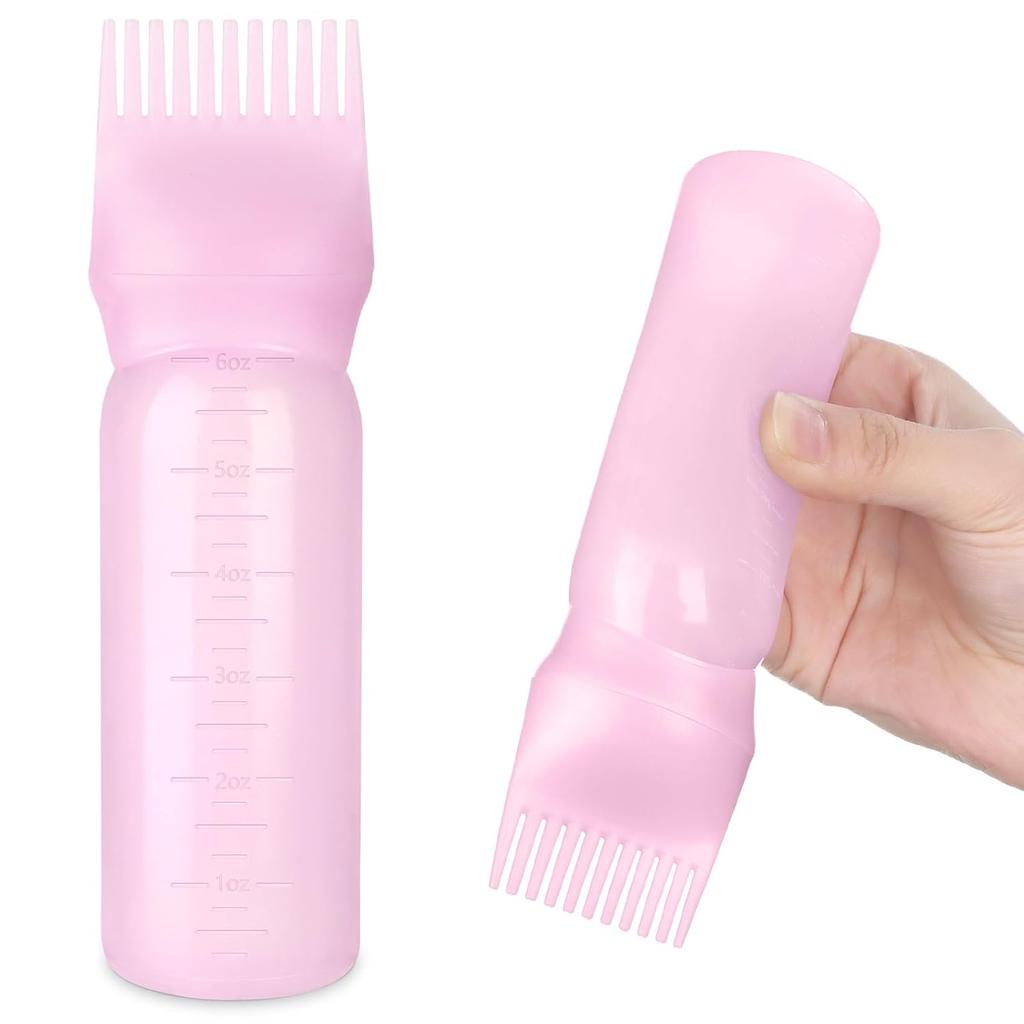 1PCS 160ML Root Comb Bottle Applicator,Oil Applicator for Hair Dye Hair Oiling Applicator with Graduated Scale