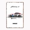 Datsun 240Z BRE 1970 N ° 46  Car Vintage Metal Poster Sign Club Custom Indoor Wall Tin Sign Room Decor Home Decor