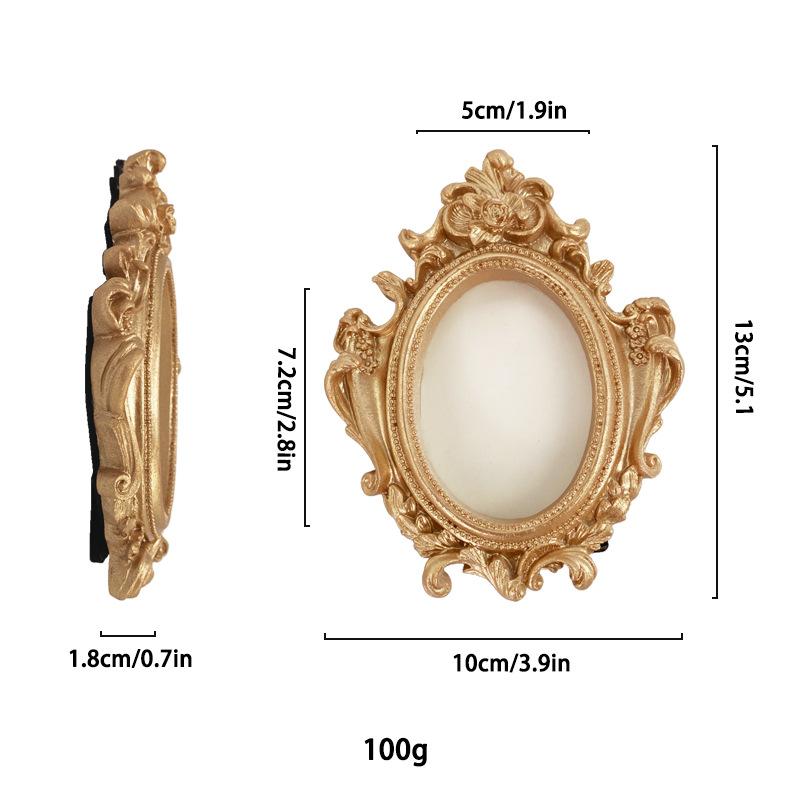 European Victorian Style Retro Gold Mini Picture Frame Luxury Small Photo Frame Display Accessories Ornaments Photography Props