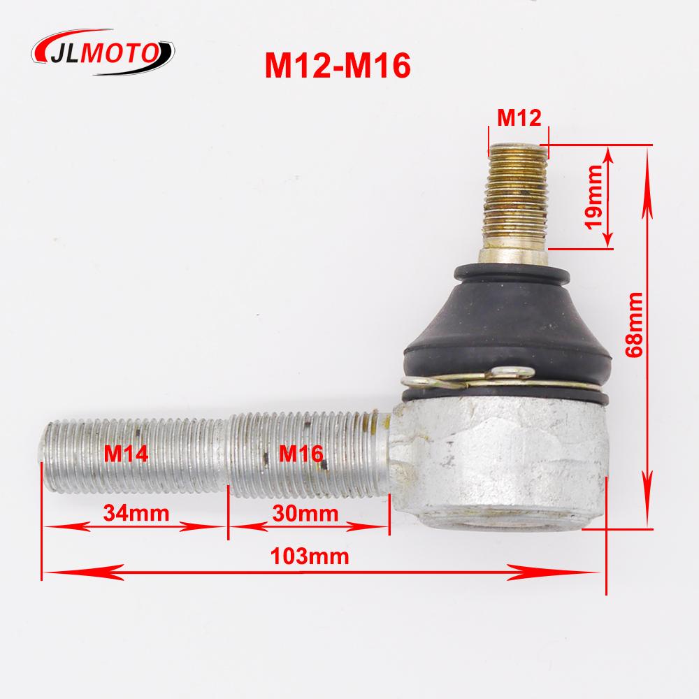 M10X16мм M12X60мм M16 Регулируемый Комплект Шаровых опор Подходит Для Китайских 150cc 250cc 200cc Электрических Квадроциклов UTV Багги Картинг Запчасти