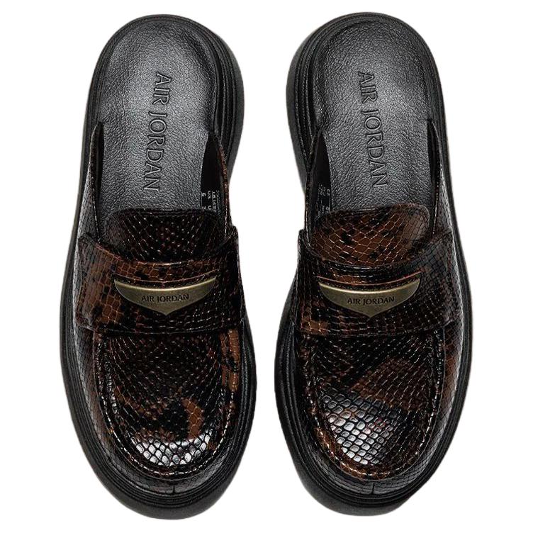 Jordan Шлепанцы Air Jordan Mule Без специальных функций Закрытый носок Женские Черный Коричневый IB1497-200