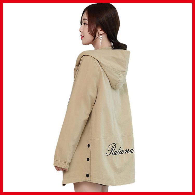 Plus Size Women's Windbreaker Women's Spring and Autumn Thin Women's All-match Jacket Women