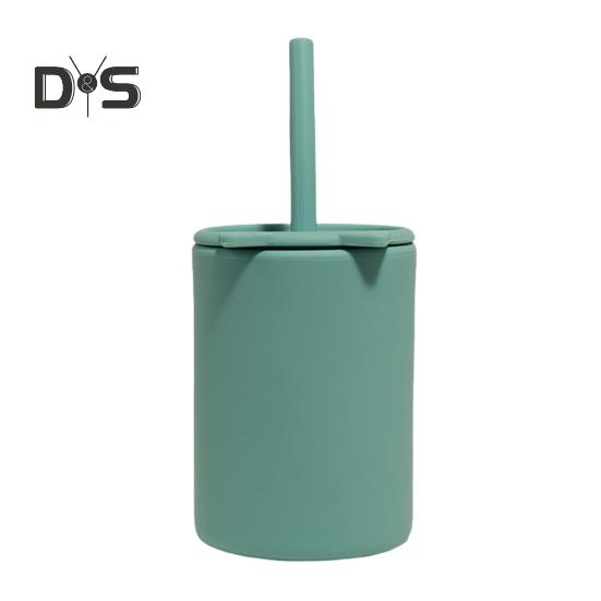 150 мл детские кружки с крышкой и трубочками многоразовые непроливающиеся кружки для детей небьющиеся силиконовые детские кружки-непроливайки для дома, школы, кухни