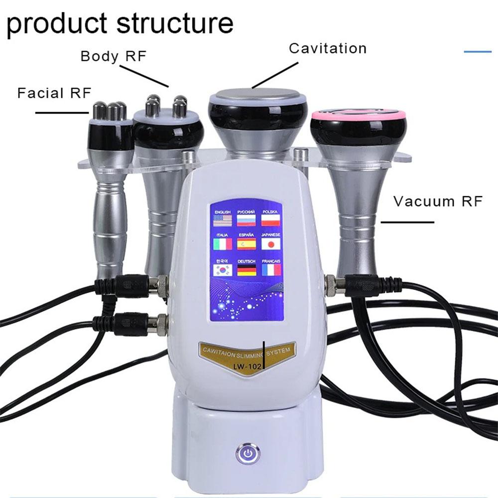 40K 4-1 Ultrasonic RF Machine Multipolar Body Shaping Facial Skin Tightening Lifting Home Beauty Device