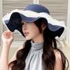 Summer New Woven Straw Hat Beach Vacation Lace Beach Sunscreen Hat Sunshade Sun Hat