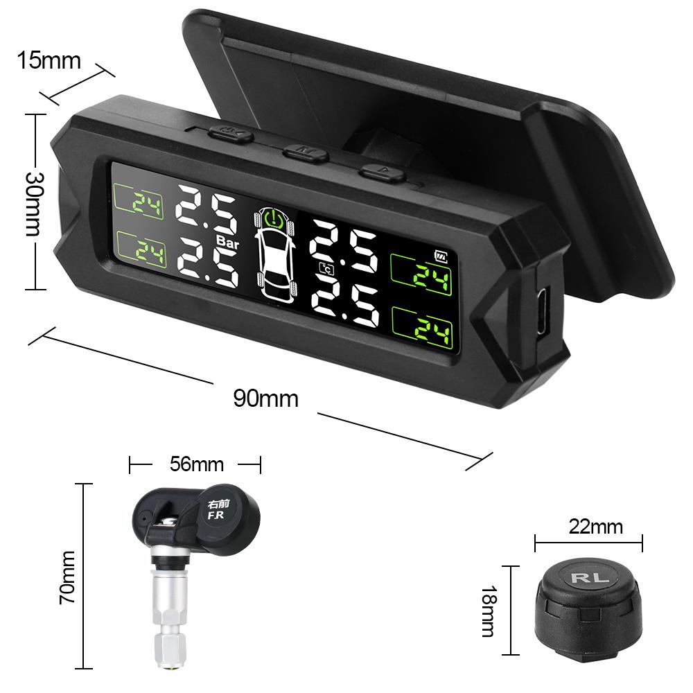 Солнечная энергия Автомобиль TPMS Автоматическая охранная сигнализация Датчик давления в шинах Предупреждение о температуре Система контроля давления в шинах Экономия топлива